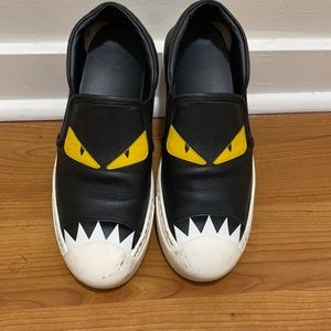 Fendi Bug Eyes Slip On Sneakers